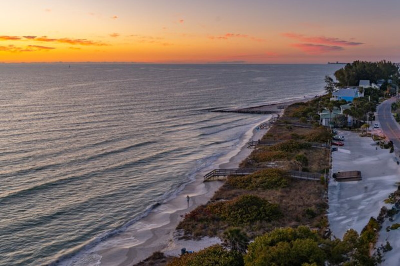 Private beach access on Sunset Beach
